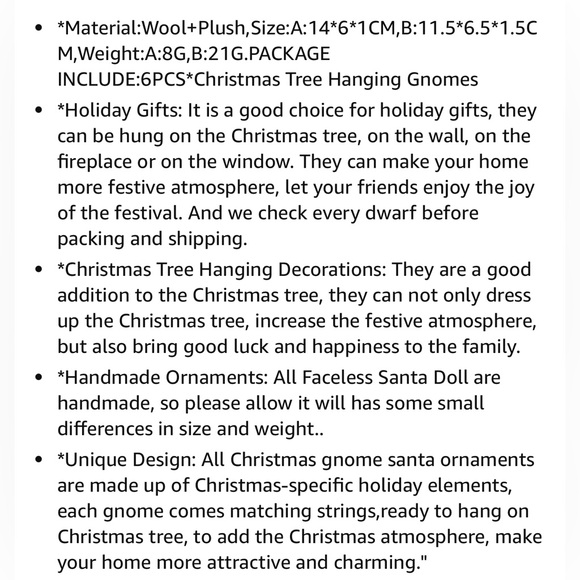 6 Christmas Tree Hanging Decoration NEW!!! - Picture 3 of 6